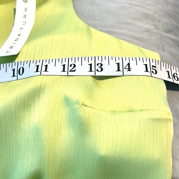 NWT Trina Turk, Women's Floral Hem Cocktail Dress in Limeade, Unique, Size XS - Picture 14 of 15